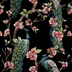 Enchanted Garden - Emerald Green | Wall coverings / wallpapers | Feathr