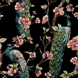 Enchanted Garden Fabric - Emerald Green | Drapery fabrics | Feathr