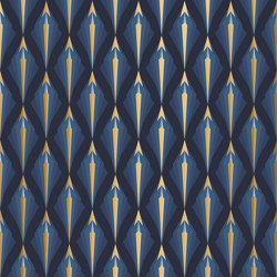Ex Tenebris Lux Metallic - Azure Gold | Wall coverings / wallpapers | Feathr