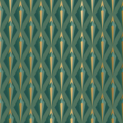 Ex Tenebris Lux Metallic - Jade Gold | Wall coverings / wallpapers | Feathr