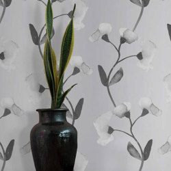 Flo - Grey | Revestimientos de paredes / papeles pintados | Feathr