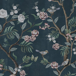 Matsumoto Fabric - Dark Blue | Curtain fabrics | Feathr