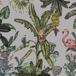 Monkeys with Birds - Original | Wall coverings / wallpapers | Feathr