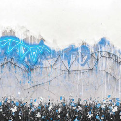 Neon Bunting - Electric Blue | Peintures murales / art | Feathr