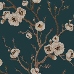 Sakura in Bloom - Blue | Wall coverings / wallpapers | Feathr