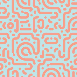Stroke The Wallpaper I - Orange Line & Turqouise | Wandbeläge / Tapeten | Feathr