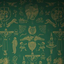 Tattoo Flash 01 - Green & Gold | Wall coverings / wallpapers | Feathr