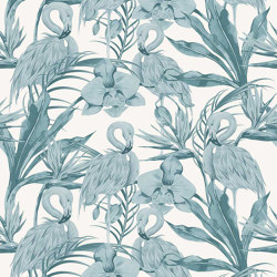 Tropical Shore - Blue | Wall coverings / wallpapers | Feathr