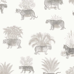 Where They Belong Tropical - Grey | Revêtements muraux / papiers peint | Feathr