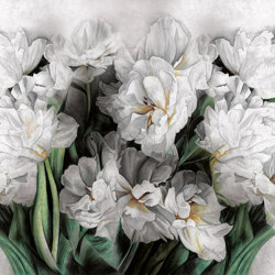 White Flowers - Original | Colour grey | Feathr
