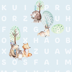 Word Search Animal - Blue | Wall coverings / wallpapers | Feathr