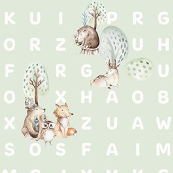 Word Search Animal - Green | Wall coverings / wallpapers | Feathr