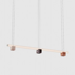 Isle 03A - P4 - Pink Portugal + Red Levanto + Red Negrais | Suspended lights | Lambert et Fils