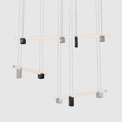 Isle 14 - P1 - Black Marquina + Guatemala Green + Polished aluminium | Suspensions | Lambert et Fils