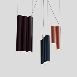 Silo 12 - Palette 3 (terracotta + glossy oxblood + midnight blue) | Pendelleuchten | Lambert et Fils