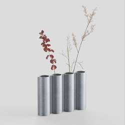 Silo Vase 4VJ - Tumbled Aluminum | Vasen | Lambert et Fils