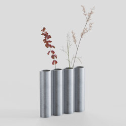 Silo Vase 4VK - Tumbled Aluminum | Vasi | Lambert et Fils