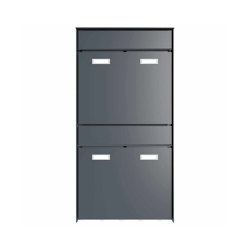 2 x 1x2 Design surface-mounted letterbox system GOETHE AP - RAL of your choice | Mailboxes | Briefkasten Manufaktur