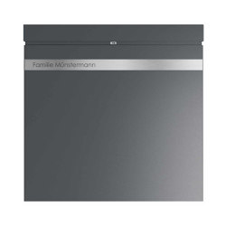 BRENTANO letterbox with newspaper compartment - Design Elegance 3 - RAL 7016 anthracite grey | Buzones | Briefkasten Manufaktur