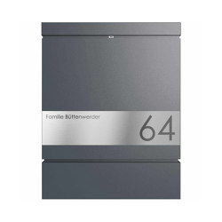 BRENTANO letterbox - Design Elegance 3 - RAL 7016 anthracite grey | Buchette lettere | Briefkasten Manufaktur