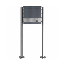 Design Pedestal letterbox BRENTANO ST-R - RAL 7016 anthracite grey | Briefkästen | Briefkasten Manufaktur