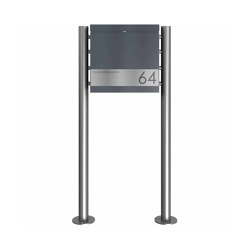 Design Pedestal letterbox BRENTANO ST-R - RAL 7016 anthracite grey | Mailboxes | Briefkasten Manufaktur