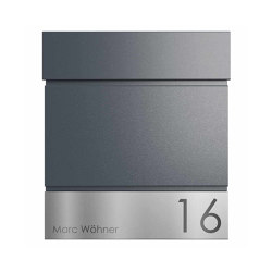 KANT Edition letterbox with newspaper compartment - Elegance 4 design - RAL 7016 anthracite grey | Briefkästen | Briefkasten Manufaktur