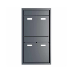 2pcs 1x2 Design flush-mounted letterbox system GOETHE UP - RAL of your choice | Buzones | Briefkasten Manufaktur