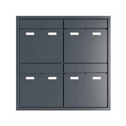 4er 2x2 Design Unterputz Briefkastenanlage GOETHE UP - RAL nach Wahl | Mailboxes | Briefkasten Manufaktur
