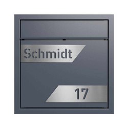 Design Unterputz Briefkasten GOETHE UP - LaserCut Edition - RAL nach Wahl | Mailboxes | Briefkasten Manufaktur