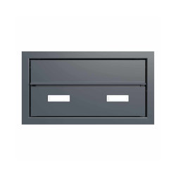 Design pass-through letterbox GOETHE MDW with nameplate - RAL of your choice 300-390mm depth | Briefkästen | Briefkasten Manufaktur
