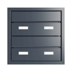 1x2 Design pass-through letterbox GOETHE MDW with nameplate - RAL of your choice 300-390mm depth | Mailboxes | Briefkasten Manufaktur