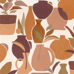 VALLAURIS TERRE DE SIENNE/NUDE | Wall coverings / wallpapers | Casamance