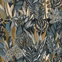 DESIRADE MARINE/KAKI | Pattern plants / flowers | Casamance