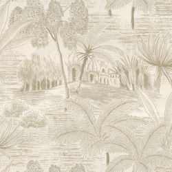 BAHARIA BLANC/DORÉ | Wall coverings / wallpapers | Casamance