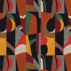 FASCINATION BORDEAUX / TANGERINE | Tessuti decorative | Casamance