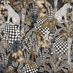 NEOFELIS NOIR / FAUVE | Tessuti decorative | Casamance