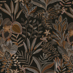 TERESHCHENKO NOIR DE LUNE | Pattern plants / flowers | Casamance