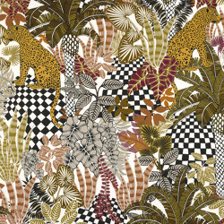 NEOFELIS BLANC / KAKI | Tessuti decorative | Casamance