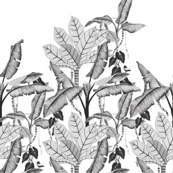 JANGALA NOIR/BLANC | Pattern plants / flowers | Casamance