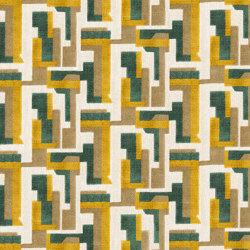 BEBOP MOUTARDE / EMERAUDE | Upholstery fabrics | Casamance