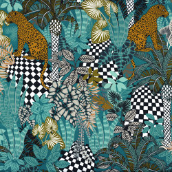 NEOFELIS VERT PÉTROLE / CÉLADON | Drapery fabrics | Casamance