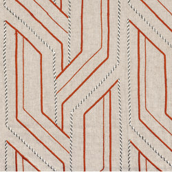 INKA FLAX / ORANGE | Drapery fabrics | Casamance
