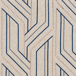 INKA FLAX / MARINE | Drapery fabrics | Casamance