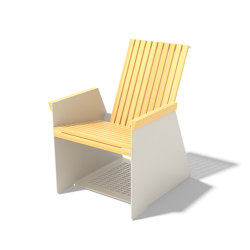 Armchair with armrests Radium | open base | Egoé