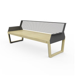Barka Three-seat Bench with Armrest