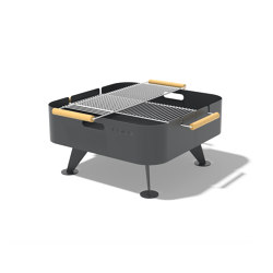 Square firepit Back to fire | Garden barbecues | Egoé