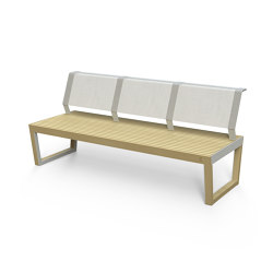 Three-seat bench Barka | open base | Egoé