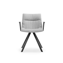 MAREL four-legged chair flat tube with armrests | Stühle | Girsberger