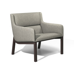 aris lounge - Armchair low, open armrests | Poltrone | Rossin srl